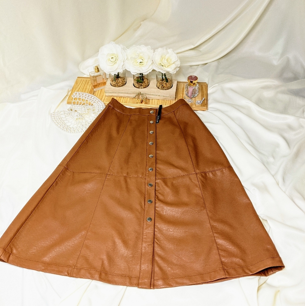 Faux Leather Maxi Skirt